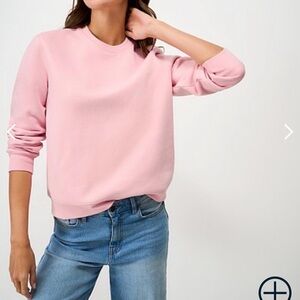 Crew Clothing Company - Women’s Soft Cotton-Mix Sweatshirt in Light Pink, size S